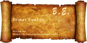 Braun Evelin névjegykártya